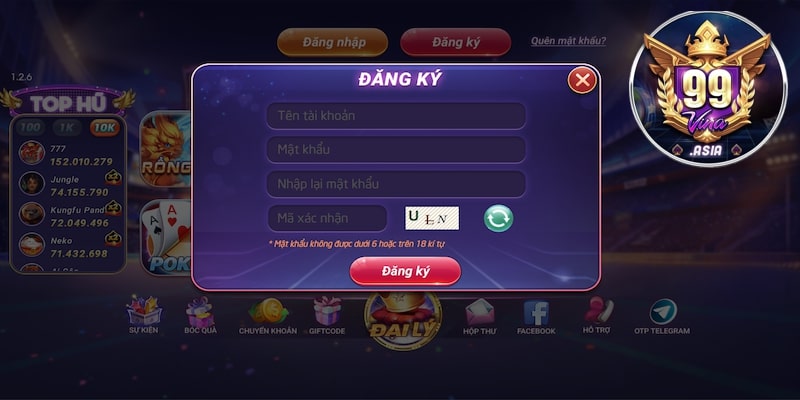 Cách đăng ký tài khoản thành công trên 99vina online